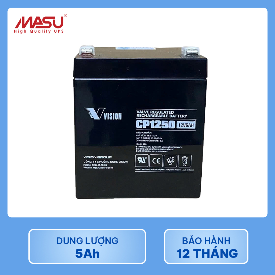 Ắc quy Vision CP1250 (12V-5Ah) 5 ac-quy-vision-CP1250