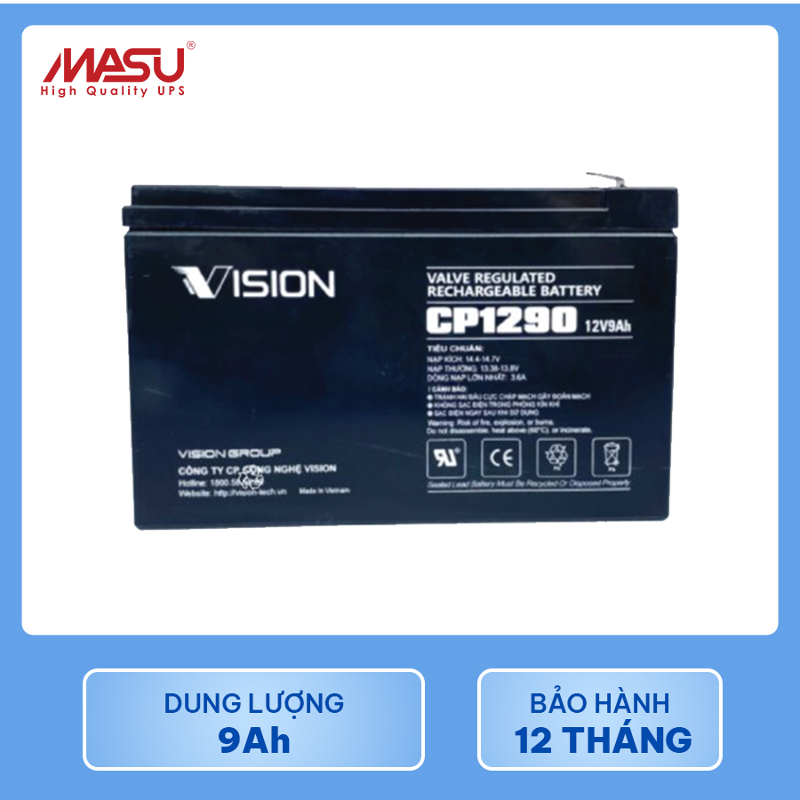 Ắc quy Vision CP1290 (12V-9Ah) 5 ac-quy-vision-CP1290